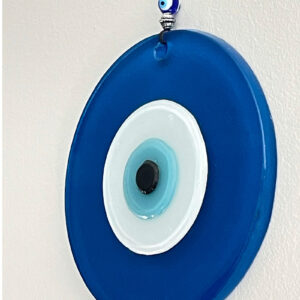 blue evil eye glass deco