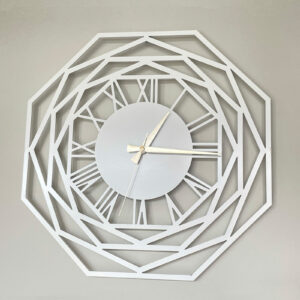 Large white retro wall clock
