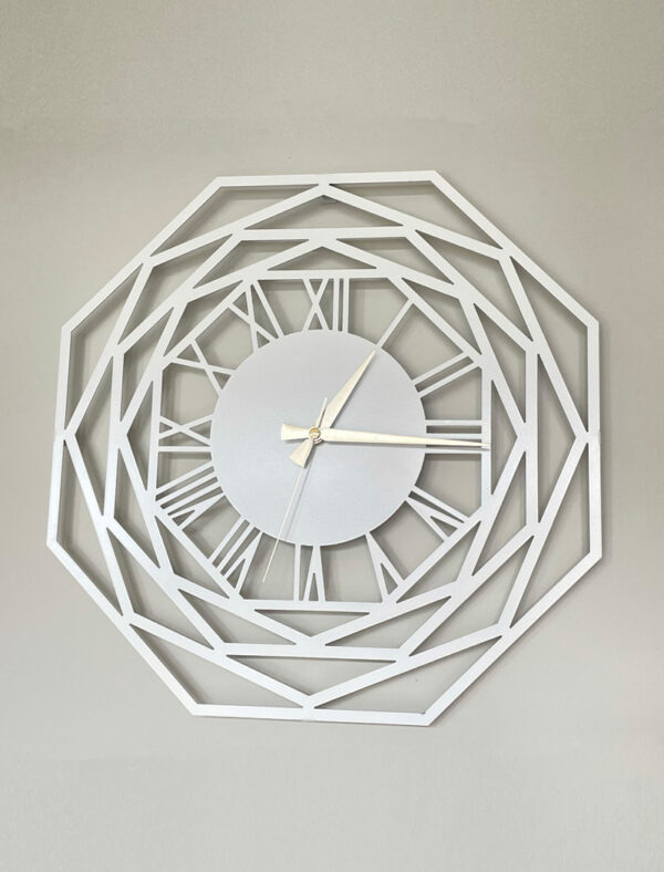 Large white retro wall clock
