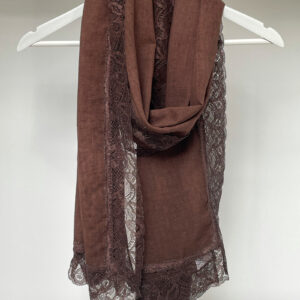 lace cotton shawl brown