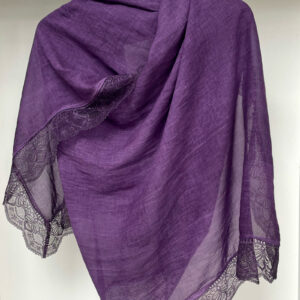 lace cotton shawl purple