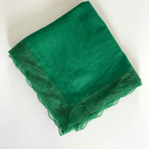 lace cotton shawl green