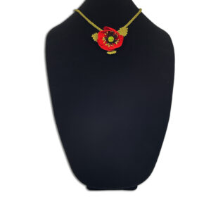 oya crochet poppy necklace