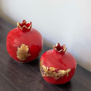 Handmade ceramic pomegranates