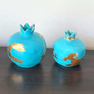 Handmade ceramic pomegranates