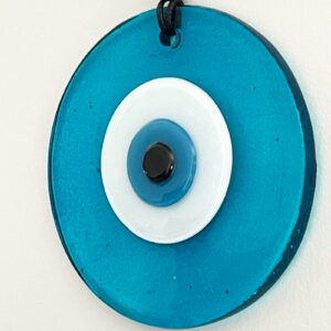 Turquoise evil eye glass decor