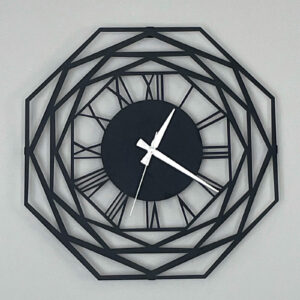 Black lotus wall clock